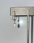 Kyanite and Pearl Lotus Earrings - Tree Myriah
