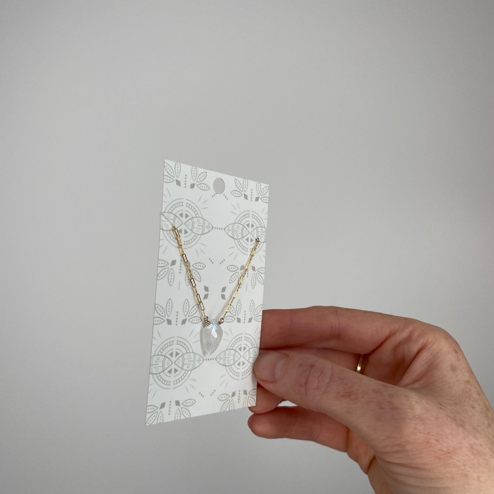 Long Moonstone Necklace - Tree Myriah