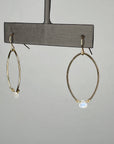 Mini Moonstone Luster Hoops - Tree Myriah