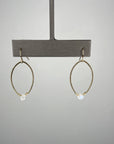 Mini Moonstone Luster Hoops - Tree Myriah