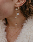 Moonstone Drop Hoops - Tree Myriah