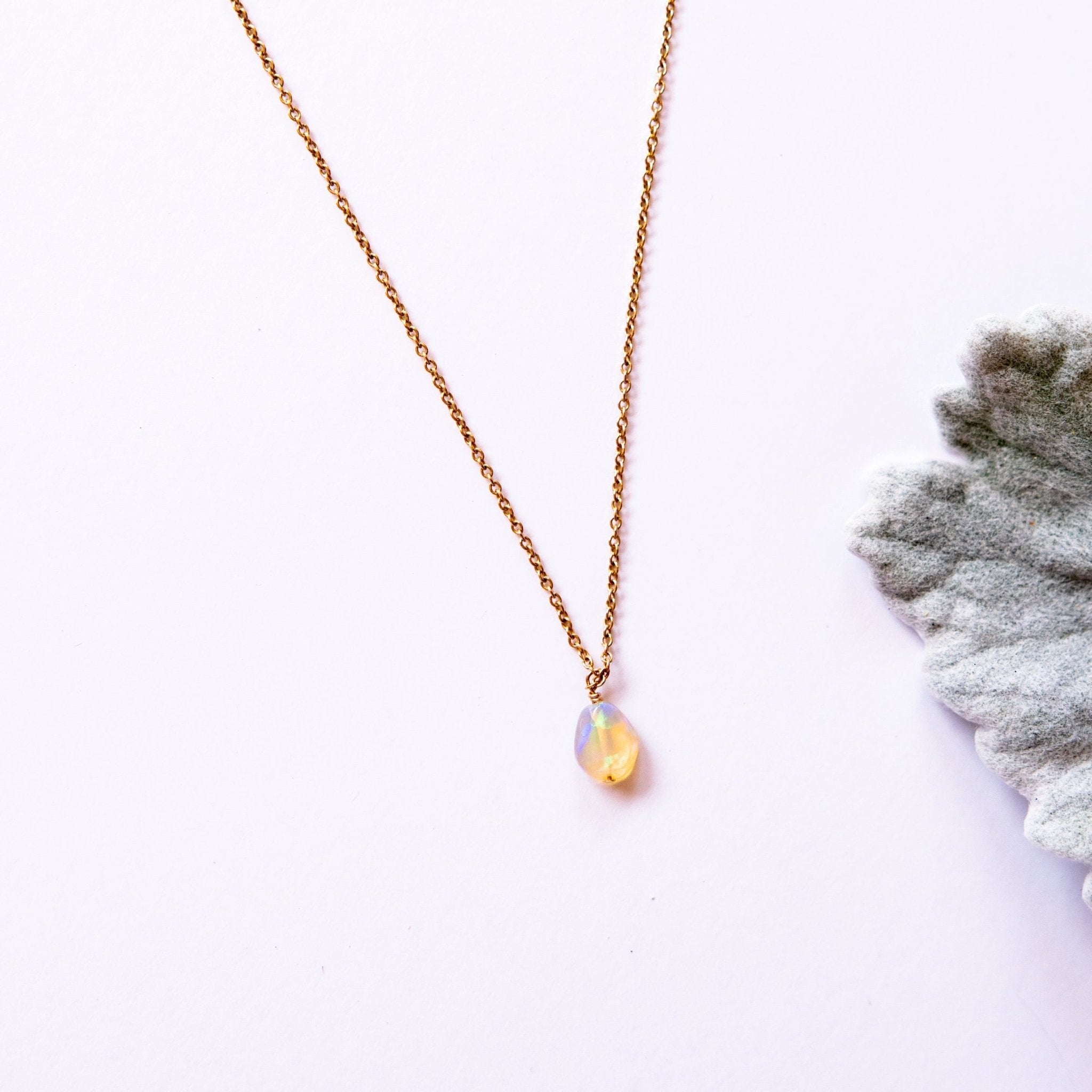 Raw Opal Necklace - Tree Myriah
