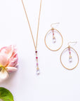 Ombré gemstone Lariat - Tree Myriah