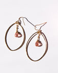Strawberry Quartz Nimah Hoops - Tree Myriah