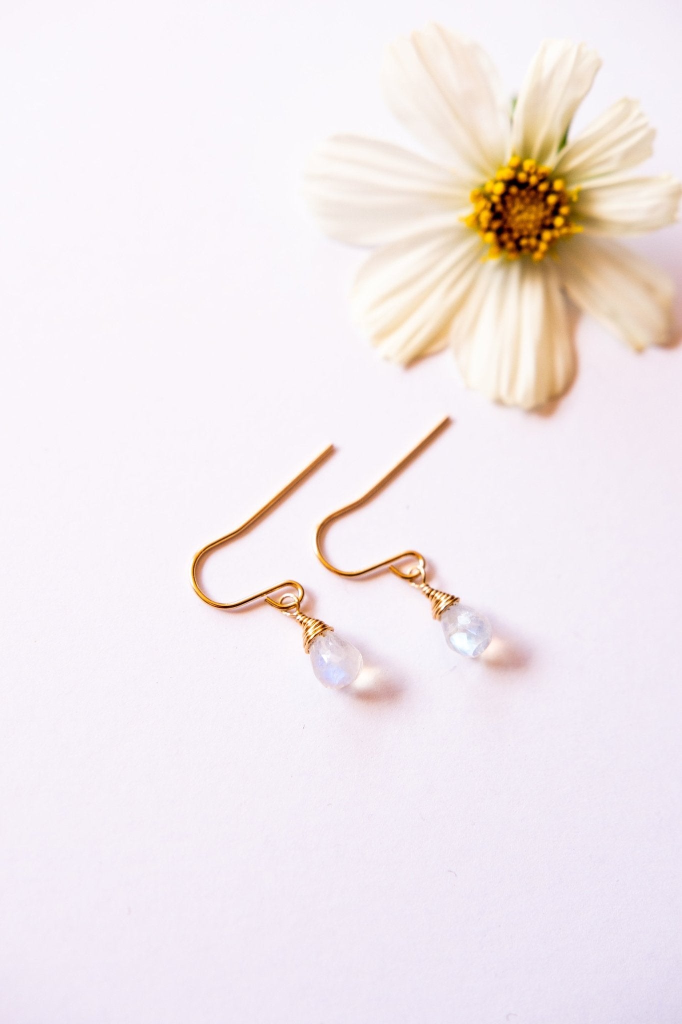 Dainty Moonstone Bree Earrings - Tree Myriah