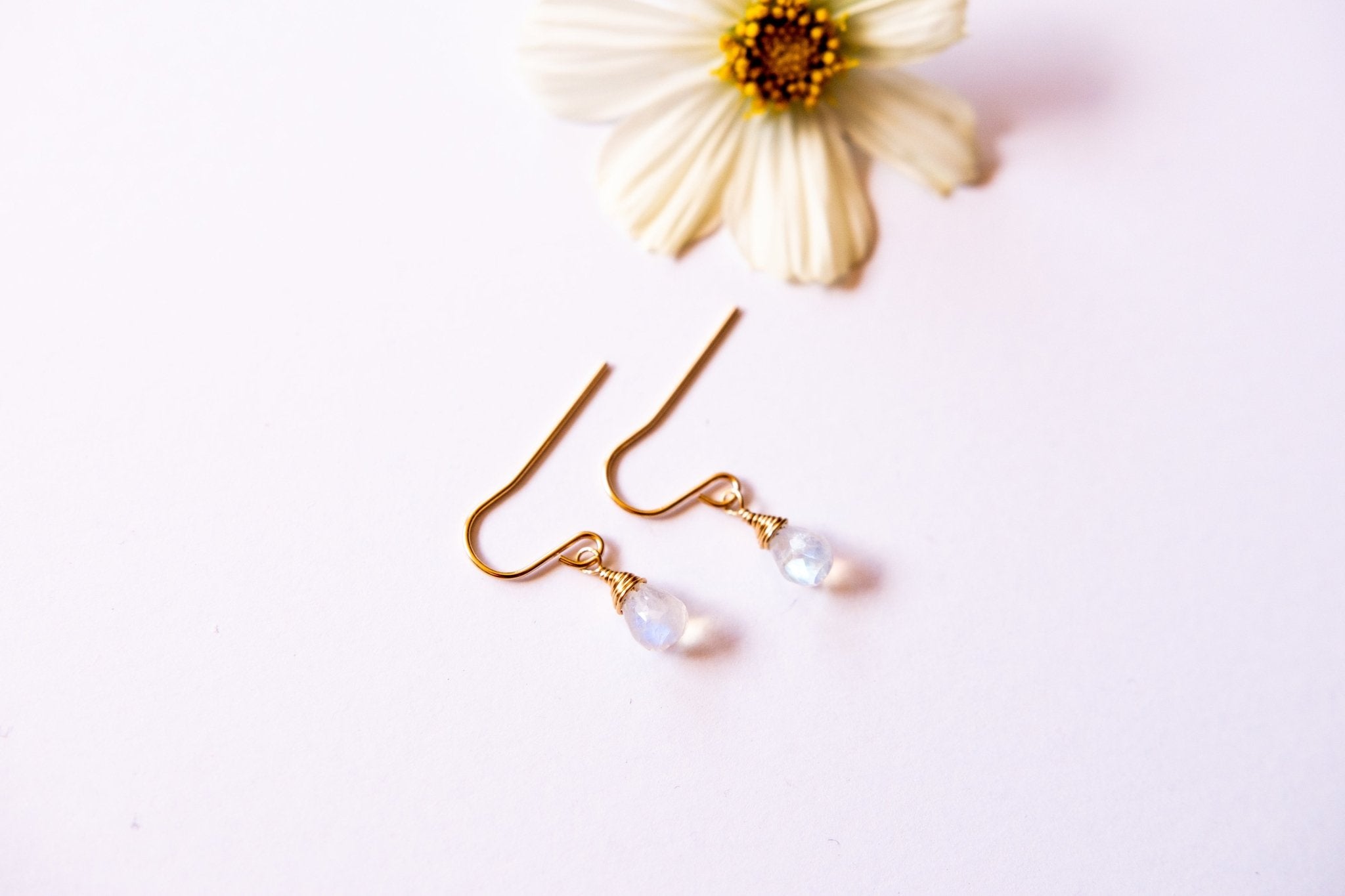 Dainty Moonstone Bree Earrings - Tree Myriah