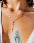 Ombré gemstone Lariat - Tree Myriah