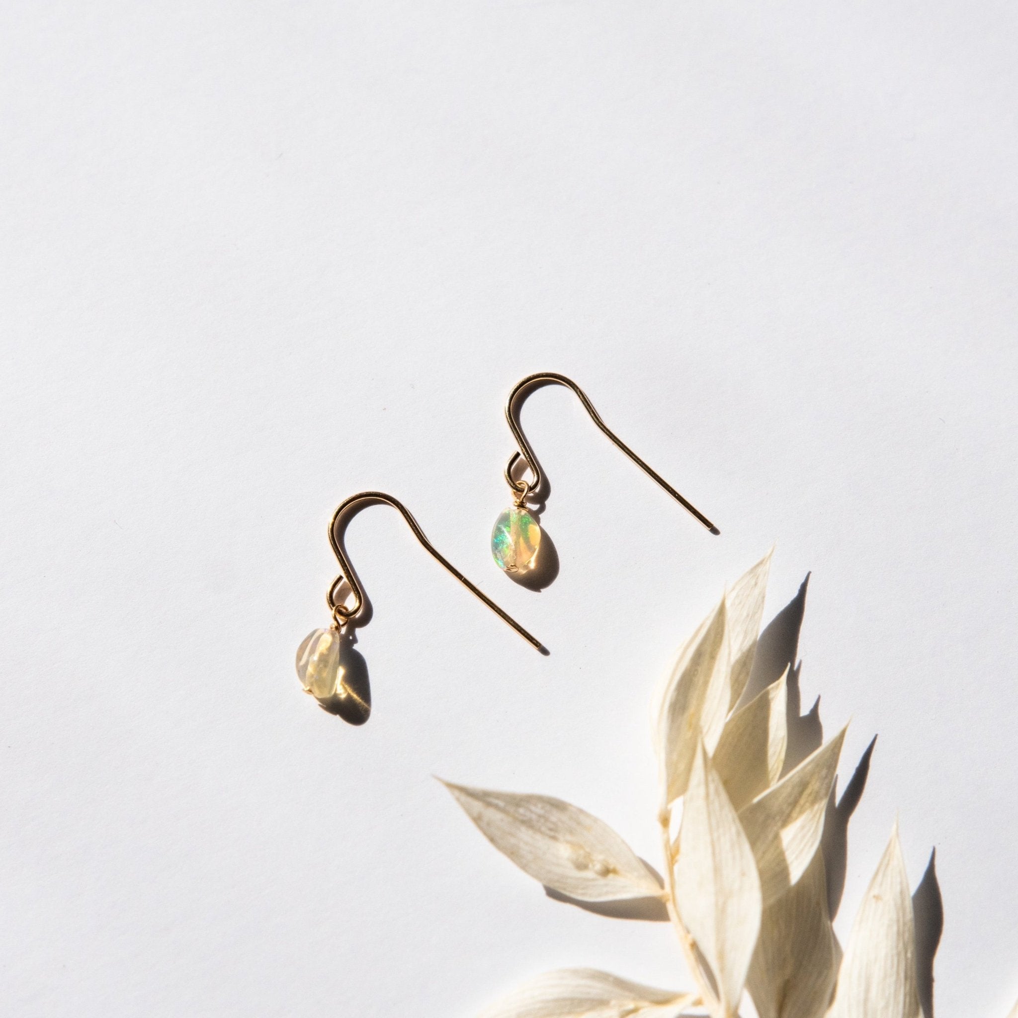 Raw Opal Earrings - Tree Myriah