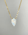 Moonstone Leaf Necklace - Tree Myriah