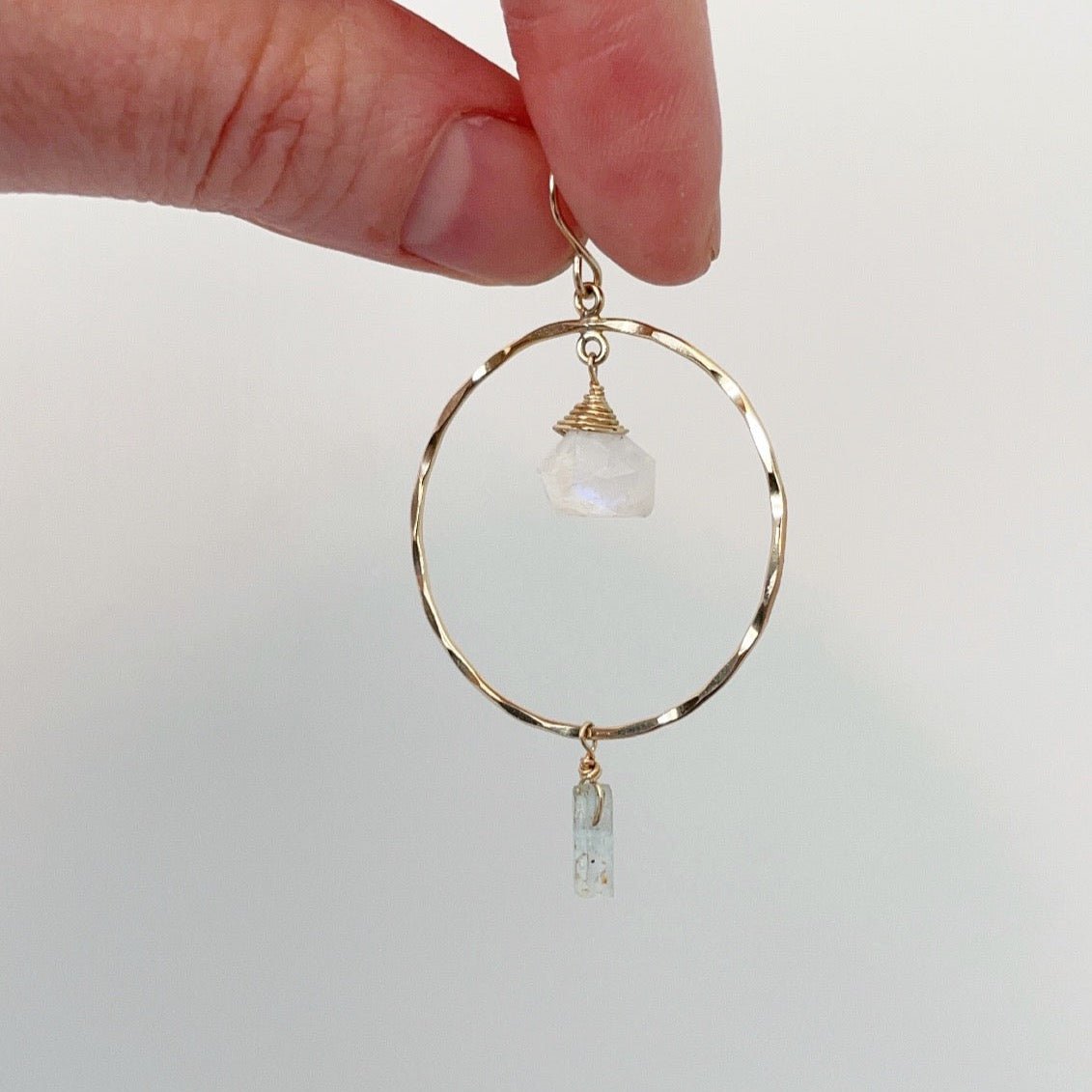 Asymmetrical Aqua Hoops - Tree Myriah