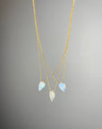 Moonstone Leaf Necklace - Tree Myriah