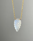 Moonstone Leaf Necklace - Tree Myriah