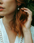 Pearl Drop Hoops - Tree Myriah