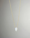Moonstone Leaf Necklace - Tree Myriah