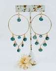 Indigo Waterfall Hoops - Tree Myriah