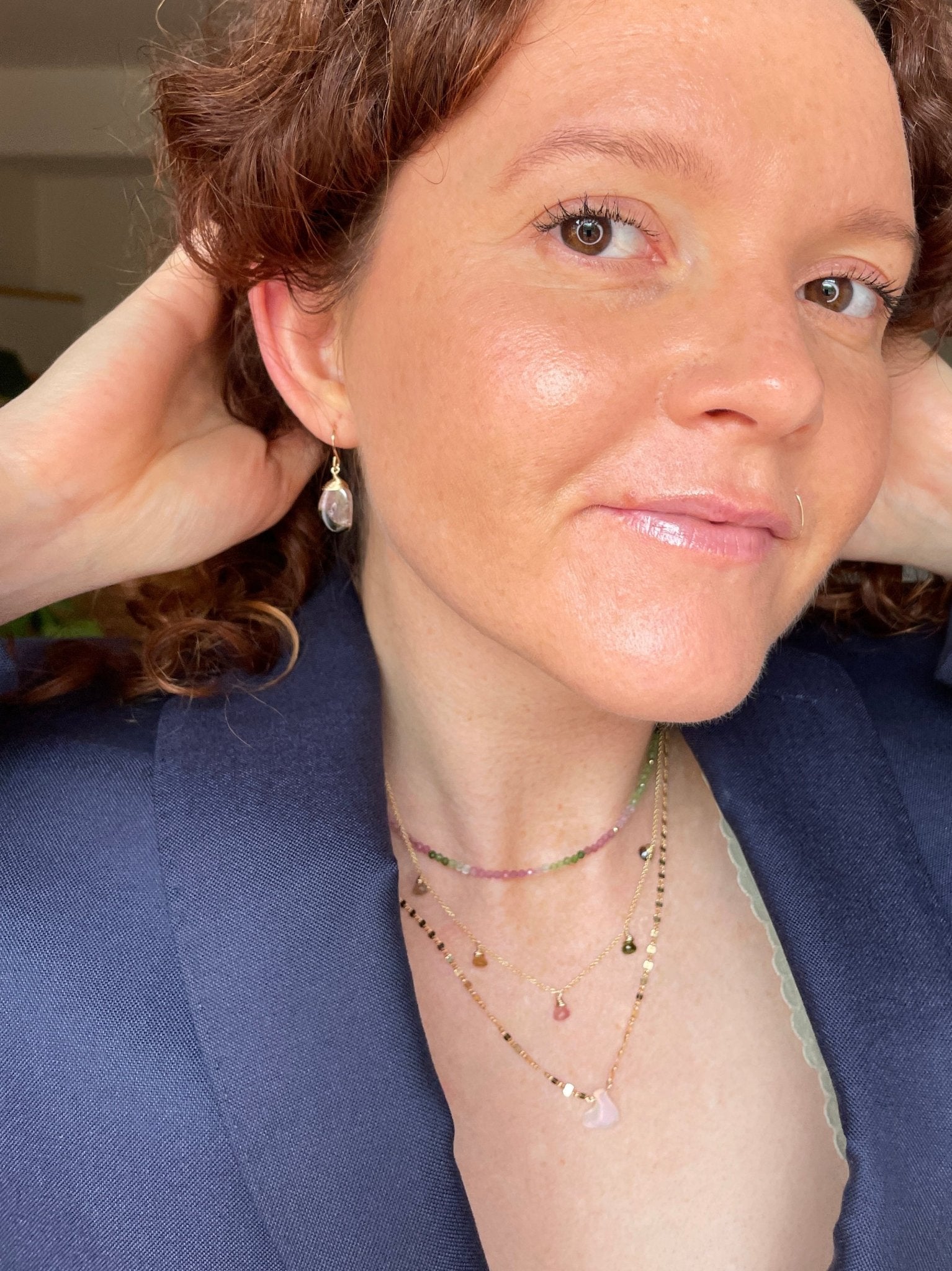 Organic Fiery Opal Necklace - Tree Myriah