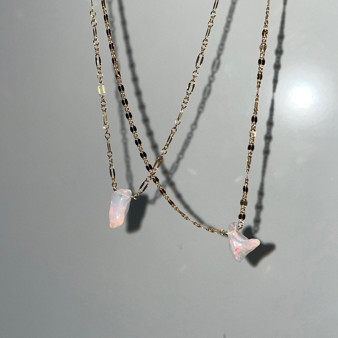 Organic Fiery Opal Necklace - Tree Myriah