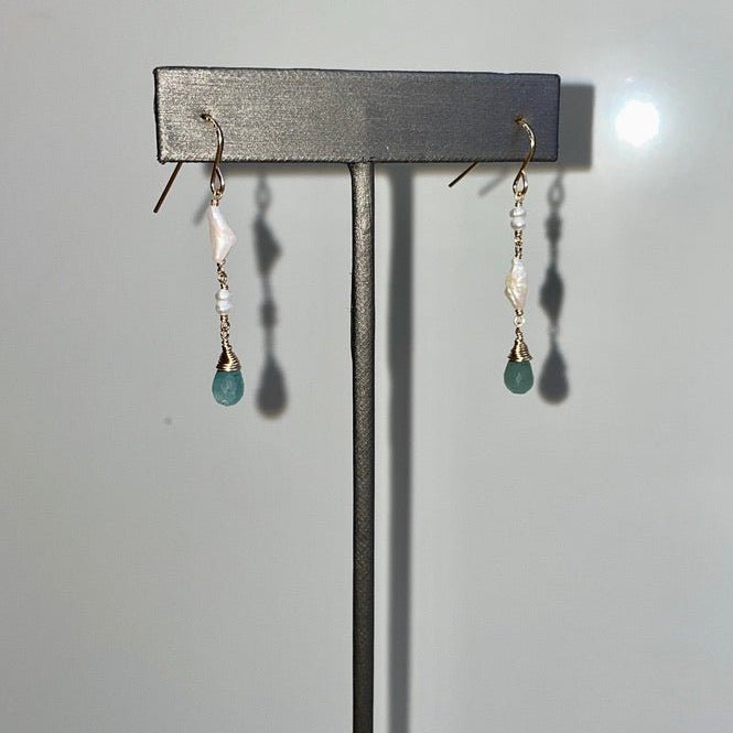 Lagoon Grandidierite Earrings - Tree Myriah