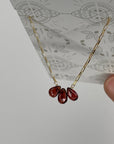 Garnet Trio Necklace - Tree Myriah