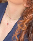 Watermelon Tourmaline Necklace - Tree Myriah