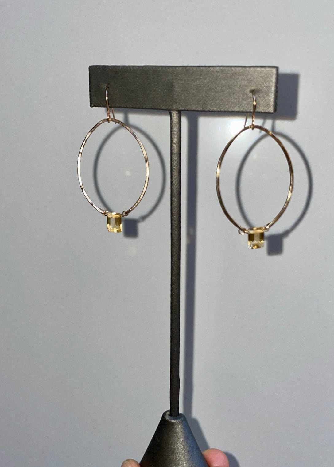 Citrine Hoops - Tree Myriah