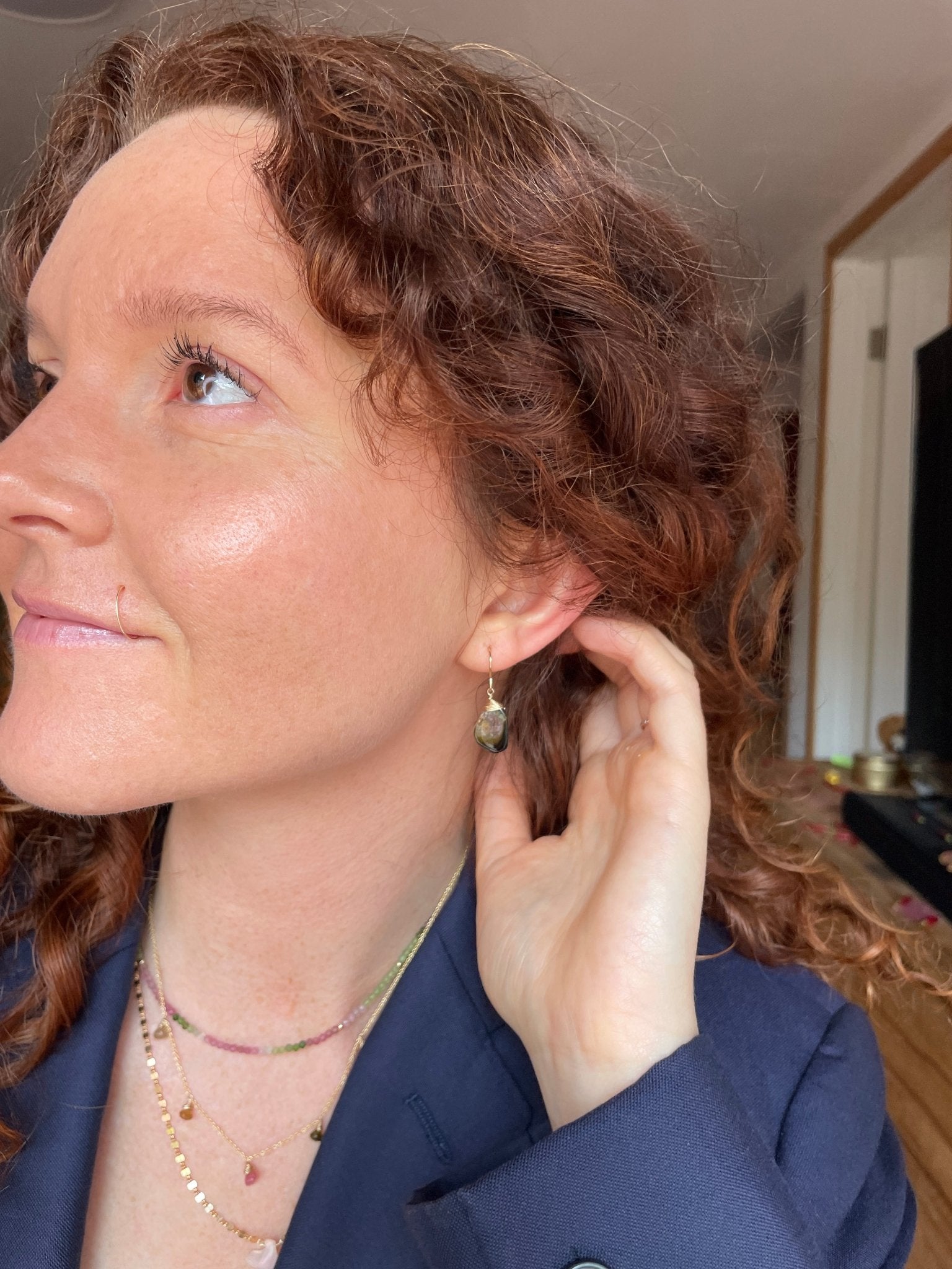 Watermelon Tourmaline Earrings - Tree Myriah