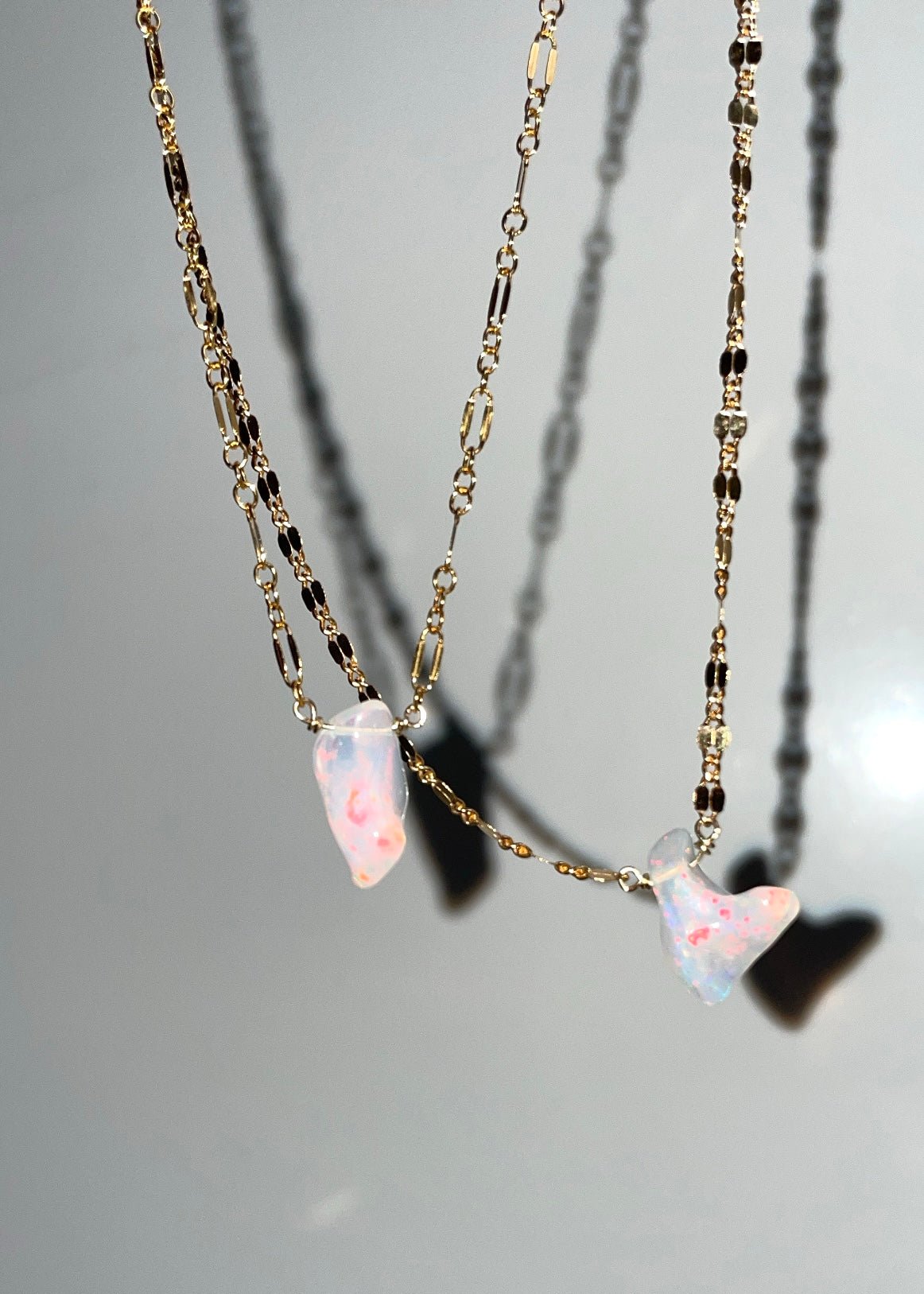 Organic Fiery Opal Necklace - Tree Myriah