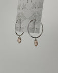 Rose Quartz Hoops - Tree Myriah