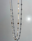 Kyanite and Pearl Lotus Necklace - Tree Myriah