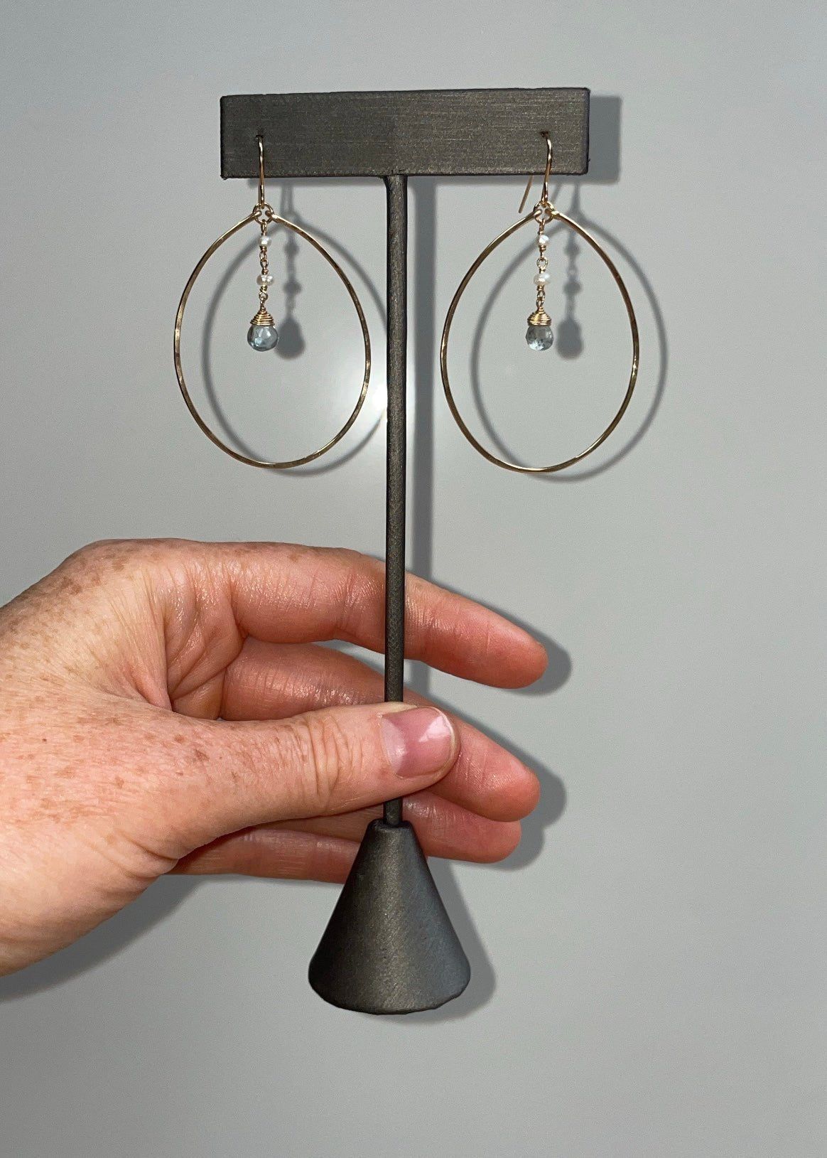 Aquamarine Isla Hoops - Tree Myriah