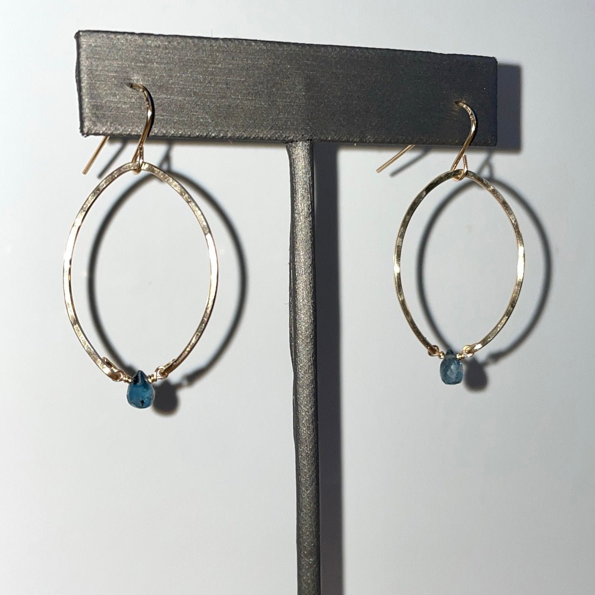 Kyanite Mini Hoops - Tree Myriah