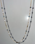 Kyanite and Pearl Lotus Necklace - Tree Myriah