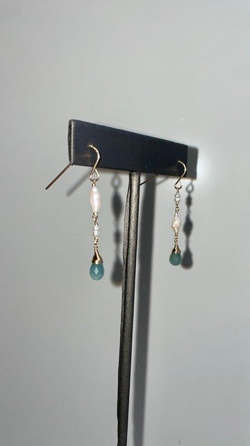 Lagoon Grandidierite Earrings - Tree Myriah