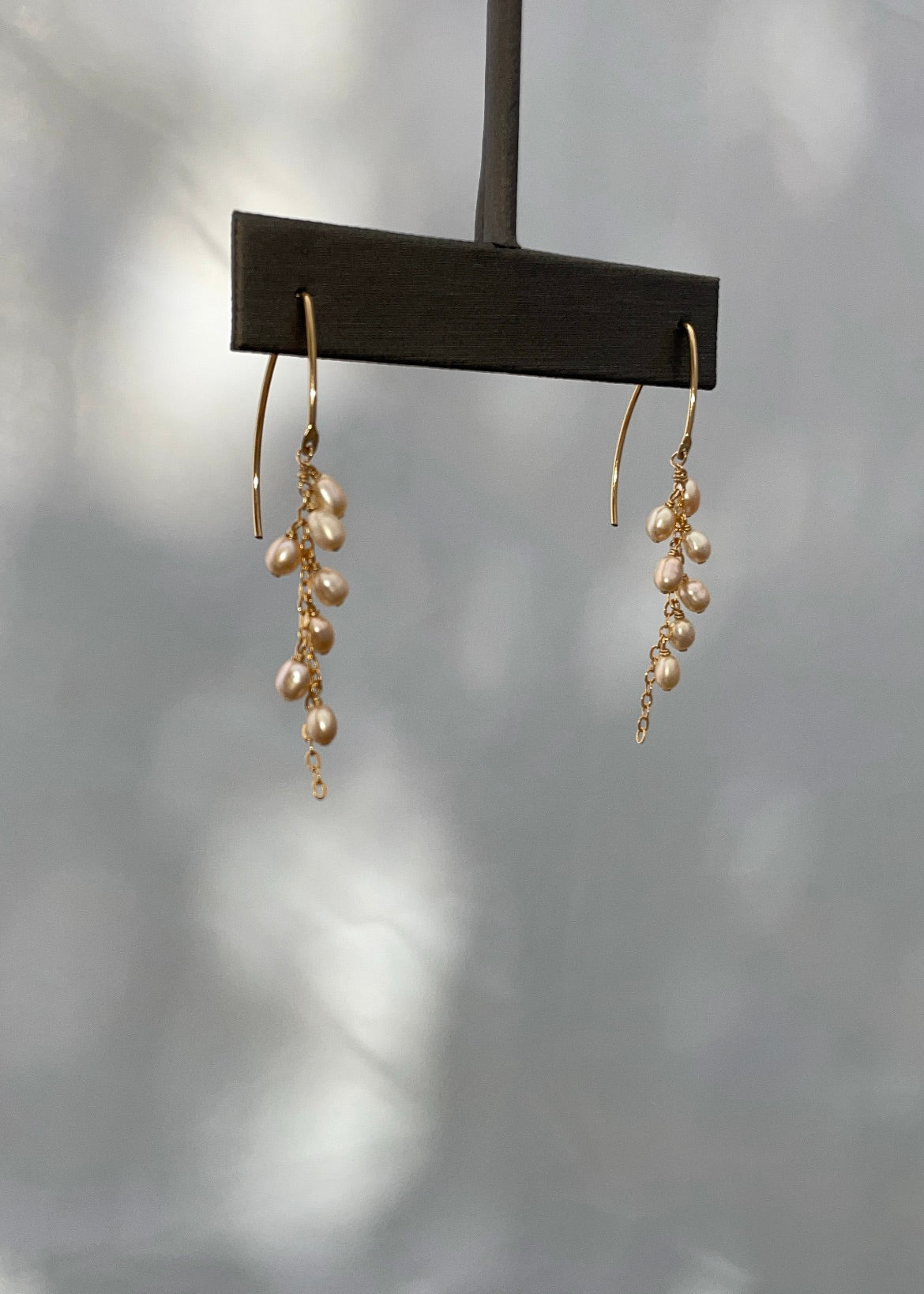 Champagne Pearl Radiant Earrings - Tree Myriah