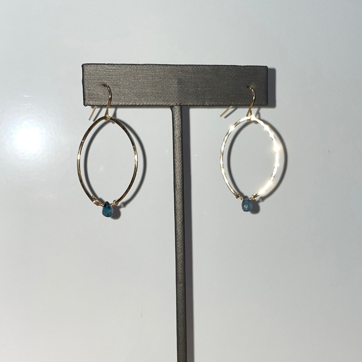 Kyanite Mini Hoops - Tree Myriah