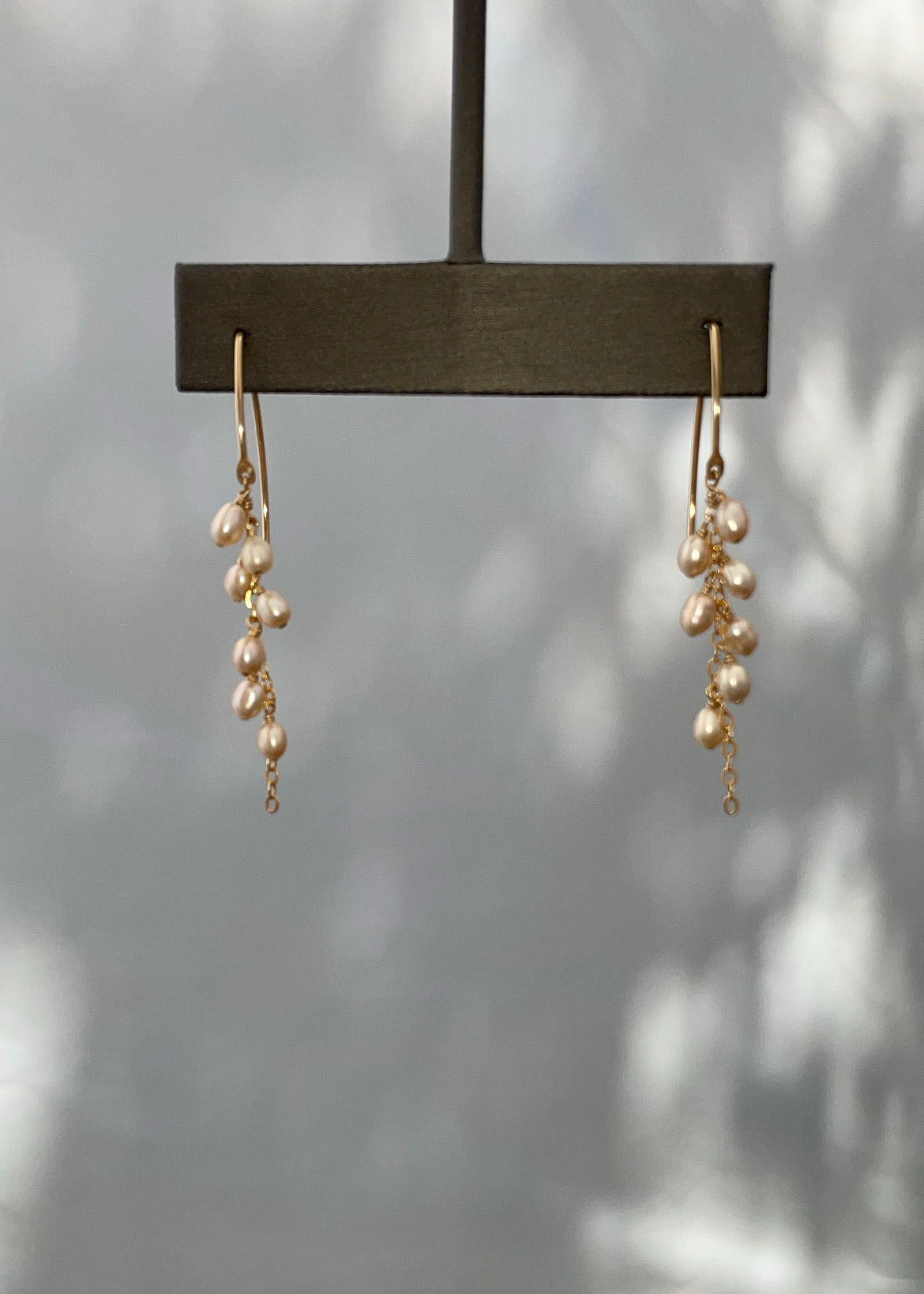 Champagne Pearl Radiant Earrings - Tree Myriah