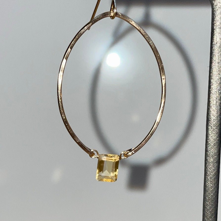 Citrine Hoops - Tree Myriah