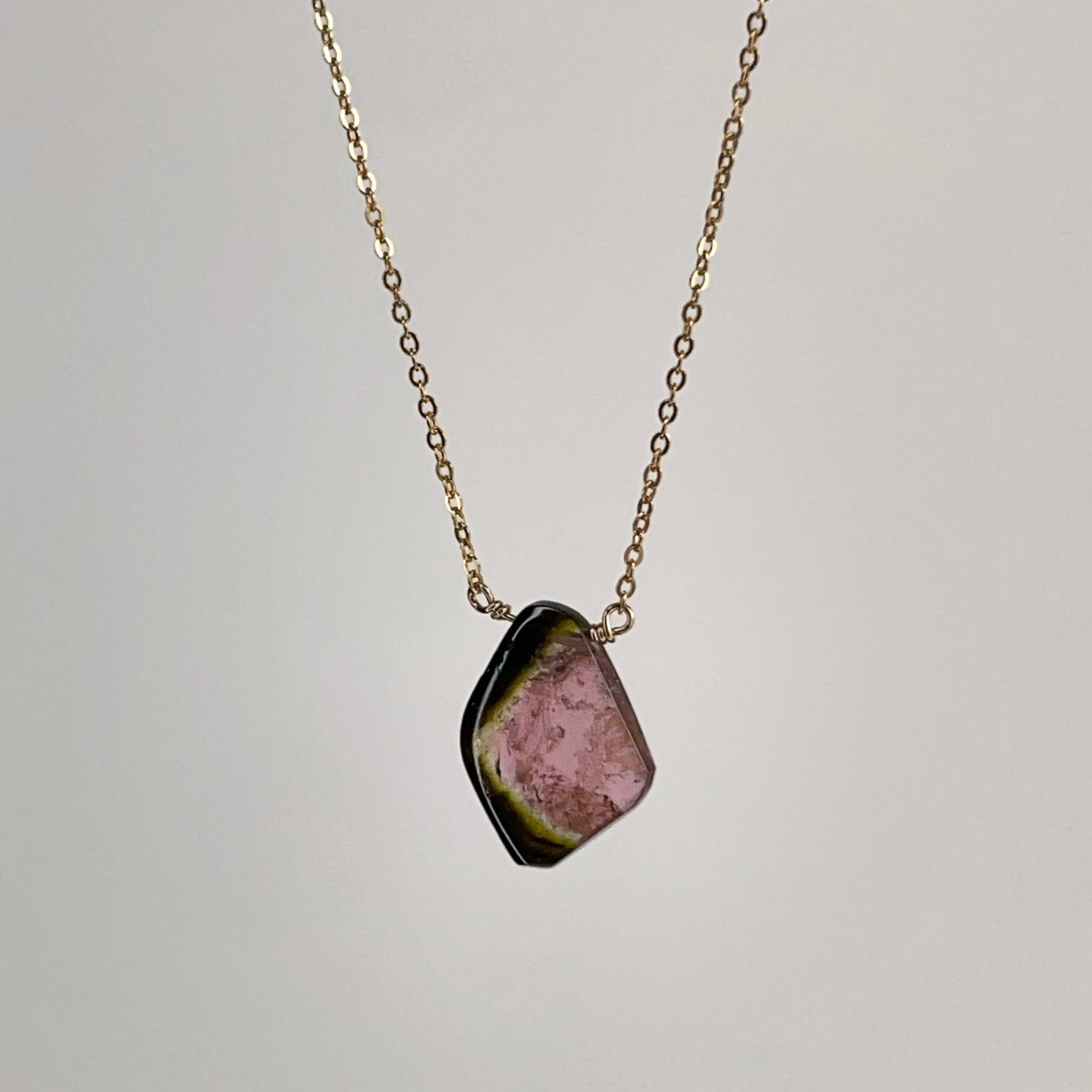 Watermelon Tourmaline Necklace - Tree Myriah