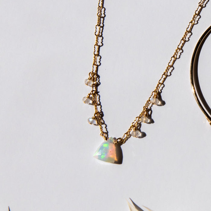 Fiery Opal Devotion Necklace