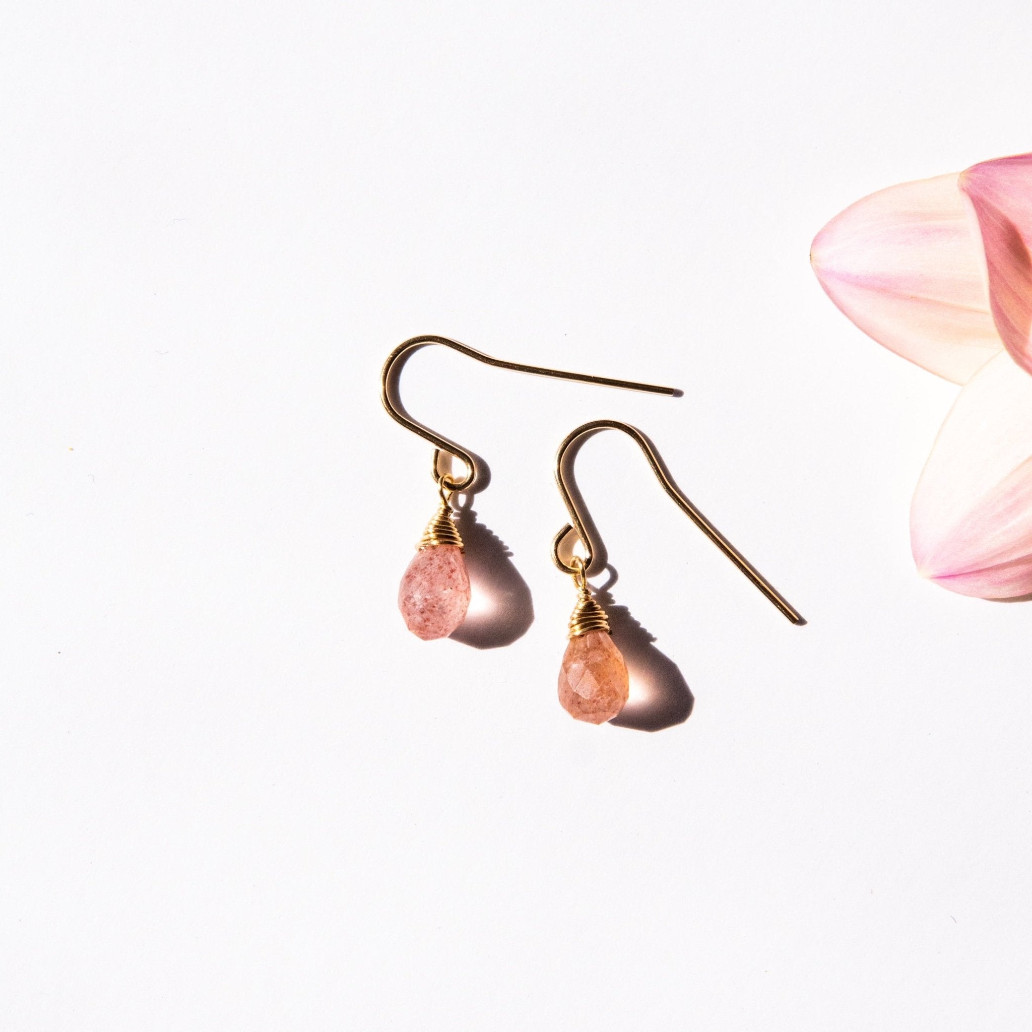 Strawberry Quartz Bree Earrings - Tree Myriah