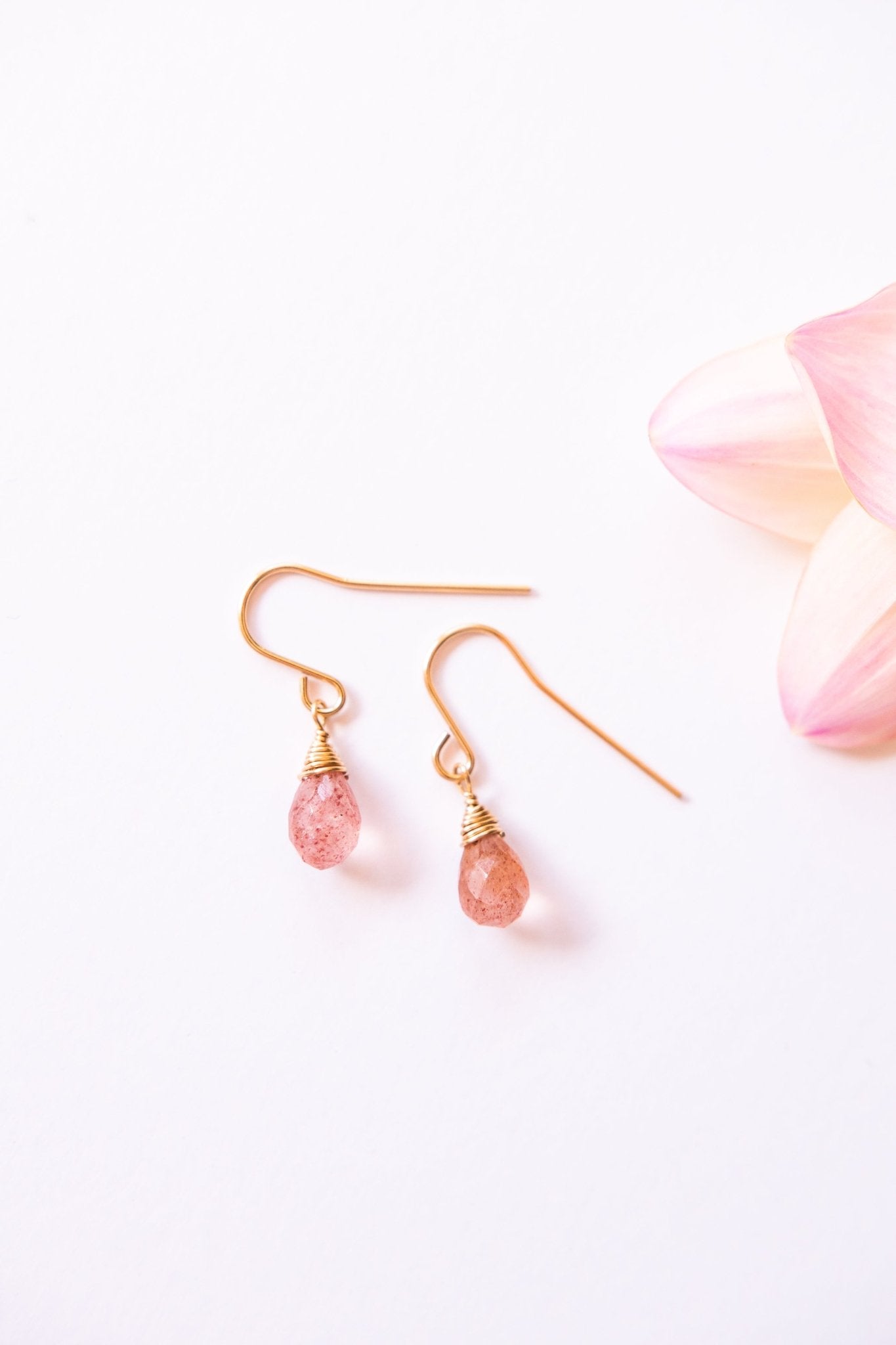 Strawberry Quartz Bree Earrings - Tree Myriah
