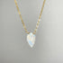 Moonstone Leaf Necklace - Tree Myriah
